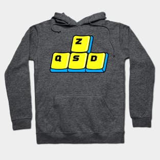 Keyboard Key Gamer ZQSD Video games Retro gaming Hoodie